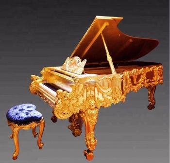 24K Pure Gold Grand Piano
