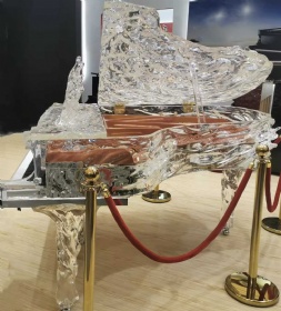 Custom Deluxe Crystal Grand Piano with Iceberg Design 2024 New Model