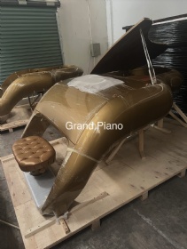 Schimmel Ferrari Piano 1:1 Copy 2025 New Custom Champagne Gold Polish Hotel Furniture Pegasus Concert Grand Piano